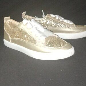 Gold Shiny Glitter Sneakers